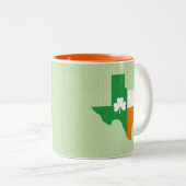 irische Flagge von Texas Zweifarbige Tasse (VorderseiteRechts)