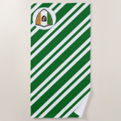 irische Flagge Wappenhandtuch Strandtuch (Vorderseite)