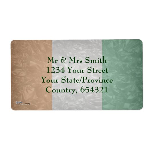 Irische Flagge - zerknittert (Vorne)