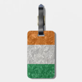 Irische Flagge - zerknittert Gepäckanhänger (Rückseite vertikal)