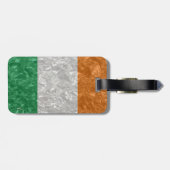 Irische Flagge - zerknittert Gepäckanhänger (Rückseite horizontal)