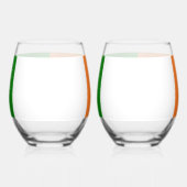 Irische Flaggenwraps Weinglas Ohne Stiel (Links)