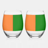 Irische Flaggenwraps Weinglas Ohne Stiel (Rechts)
