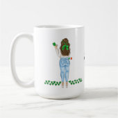 Irische Frau mit Vierblättriges Kleeblatt Kaffeetasse (Links)