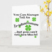 Irische Frau - Sie können immer sagen.. Karte (Gelbe Blume)