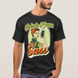 Irische Frauen voller Frechheit Vintage Lustig St T-Shirt