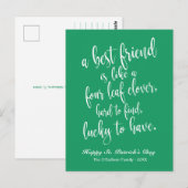 Irische Freundschaft Sprichwort St. Patrick's Day Postkarte (Vorne/Hinten)