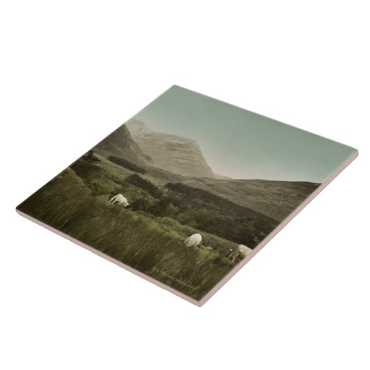 Irische Gebirgsszene Fliese (Seite)