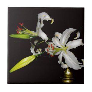 Irische Gestaltung - Messing- und Blumenkollektion Fliese