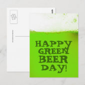 Irische glückliche grüne Bier-Tagespostkarte Postkarte (Vorne/Hinten)