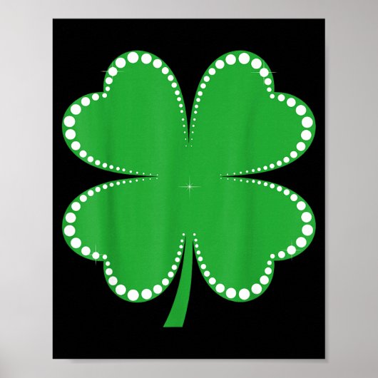 Irische Glückskleeblatt St. Patrick's Day Poster (Vorne)