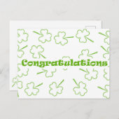 Irische Glückwünsche Postkarte (Vorne/Hinten)