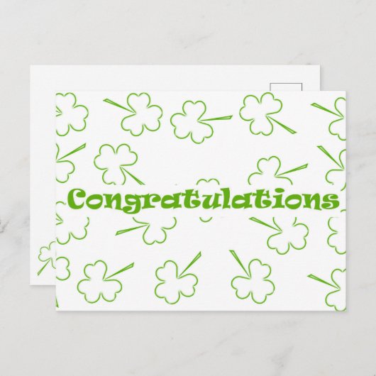 Irische Glückwünsche Postkarte (Vorne/Hinten)