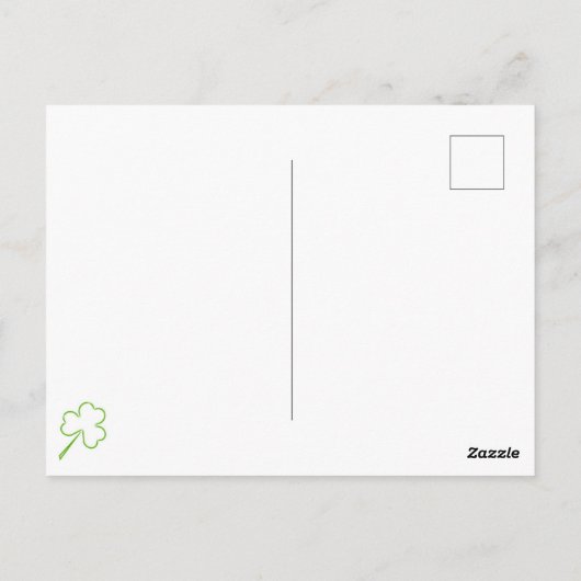 Irische Glückwünsche Postkarte (Rückseite)