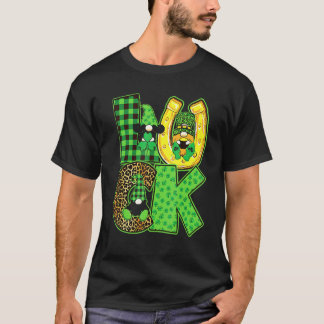 Irische Gnome Leprechaun Glück Kariert Hufeisen St T-Shirt