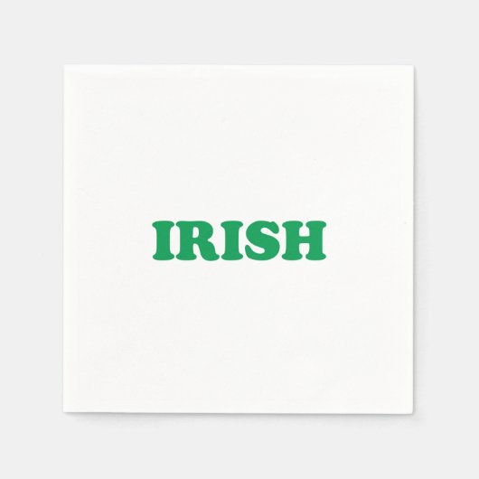 Irische grüne moderne Typografie Saint Patrick's D Serviette (Vorderseite)