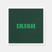 Irische grüne moderne Typografie Saint Patrick's D Serviette (Vorderseite)