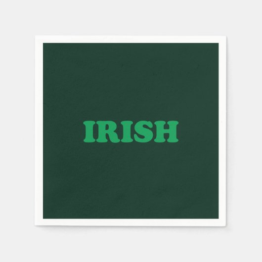 Irische grüne moderne Typografie Saint Patrick's D Serviette (Vorderseite)