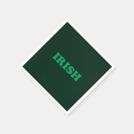 Irische grüne moderne Typografie Saint Patrick's D Serviette (Ecke)