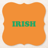 Irische grüne Orange moderne Saint Patrick's Day Untersetzer (Vorderseite)