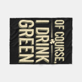Irische grüne Outfits St. Patrick's Day Idee Fleecedecke (Vorderseite (Horizontal))