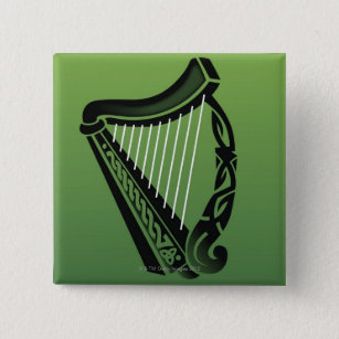 Irische Harfe Button