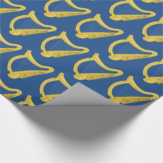 Irische Harfe Geschenkpapier (Ecke)