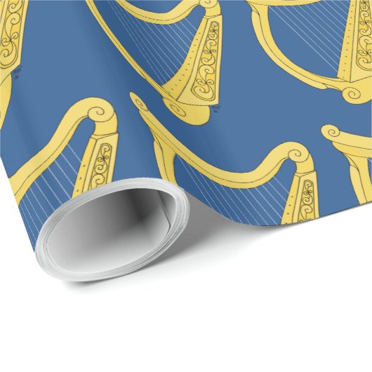 Irische Harfe Geschenkpapier (Rolleneckpunkt)