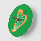 Irische Harfe Irish Harfe Runde Wanduhr (Winkel)