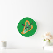 Irische Harfe Irish Harfe Runde Wanduhr (Zuhause)