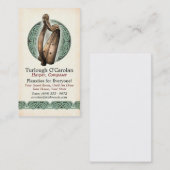 Irische Harfen-Visitenkarten, Art 1, vertikal Visitenkarte (Vorne/Hinten)