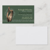 Irische Harfen-Visitenkarten, Art 2, horizontal Visitenkarte (Vorne/Hinten)