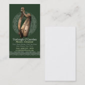 Irische Harfen-Visitenkarten, Art 2, vertikal Visitenkarte (Vorne/Hinten)