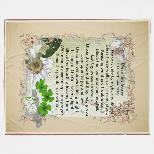 Irische Haus-Segen-Fleecedecke Fleecedecke (Vorderseite (Horizontal))