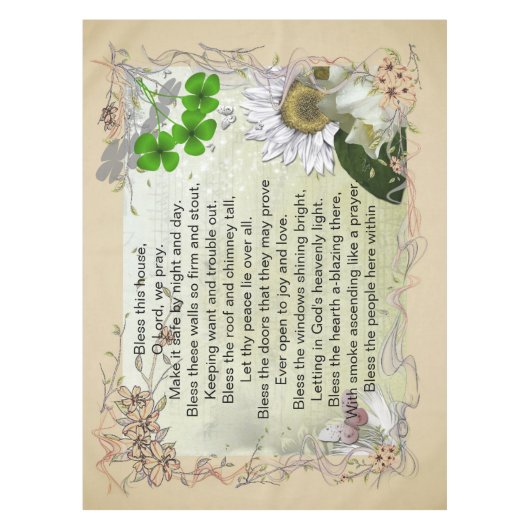 Irische Haus-Segen-Tischdecke Tischdecke (Vorderseite)