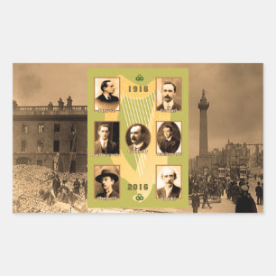 Irische Helden für Rectangle-Stickers-Glossy Rechteckiger Aufkleber