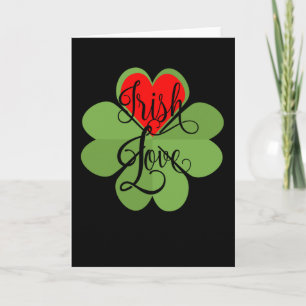 Irische Herz Liebe Shamrock Liebe Geschenk Karte