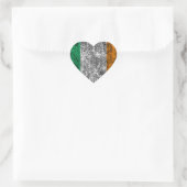 irische Herzflagge Herz-Aufkleber (Tasche)