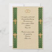 Irische Hochzeit Einladung elegant (Rückseite)