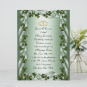 Irische Hochzeit Einladung elegant (Stehend Vorderseite)