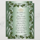Irische Hochzeit Einladung elegant (Vorne/Hinten)