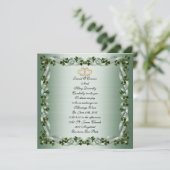 Irische Hochzeit Einladung eleganter Platz (Stehend Vorderseite)