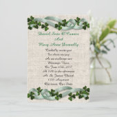 Irische Hochzeit Einladungen machen elegant (Stehend Vorderseite)