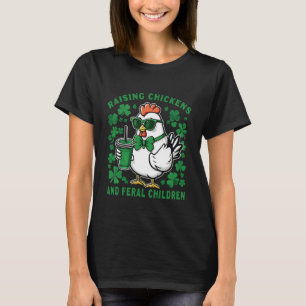 Irische Hühner aufziehen und verwilderte Kinder T-Shirt