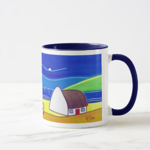 Irische Hütte in der nächtlichen Tasse