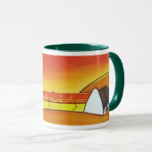 Irische Hütte in der Sunset-Tasse Tasse (VorderseiteRechts)