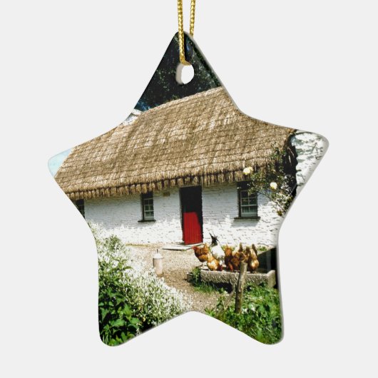 Irische Hütte Keramik Ornament (Links)