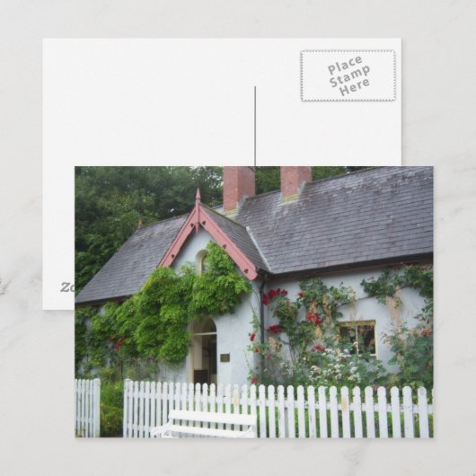 Irische Hütte Postkarte (Vorne/Hinten)