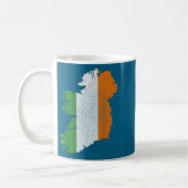 Irische Karte und Flagge Irlands Erbe St. Patrick Kaffeetasse (Links)