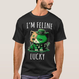 Irische Katze Leprechaun Ich bin Glücklich St Patr T-Shirt
